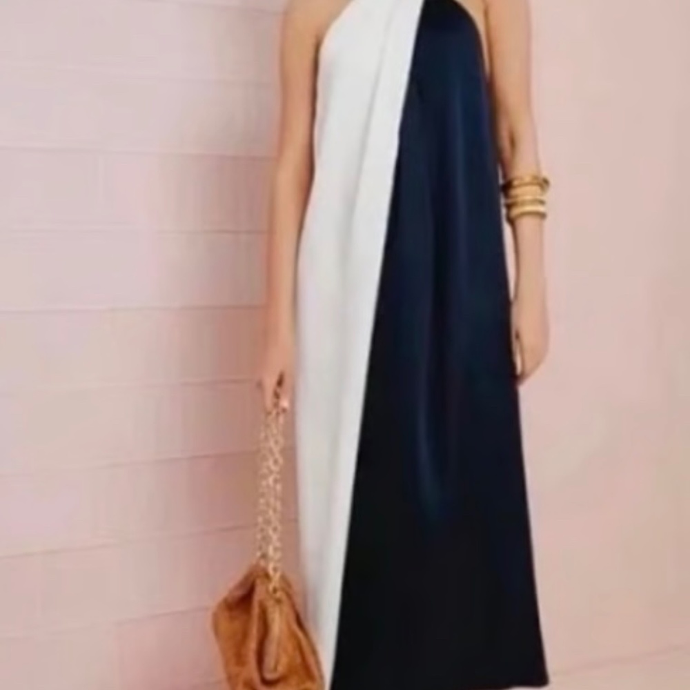 Tuckernuck Twisted D'Amore Navy and White Dress